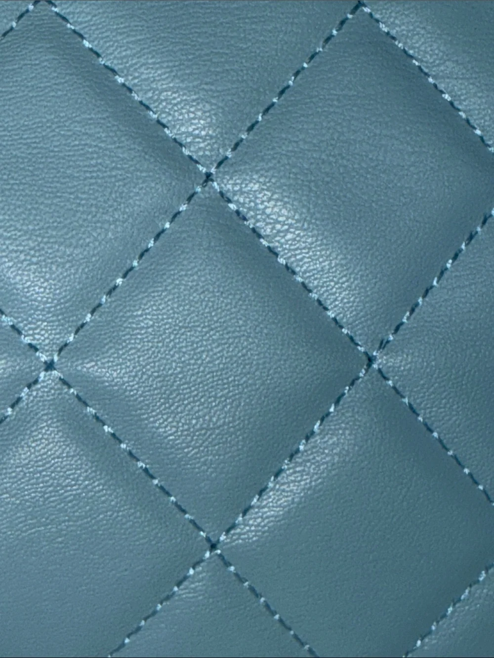Badgley Mischka Quilted Light Blue Crossbody with Gold Hardware